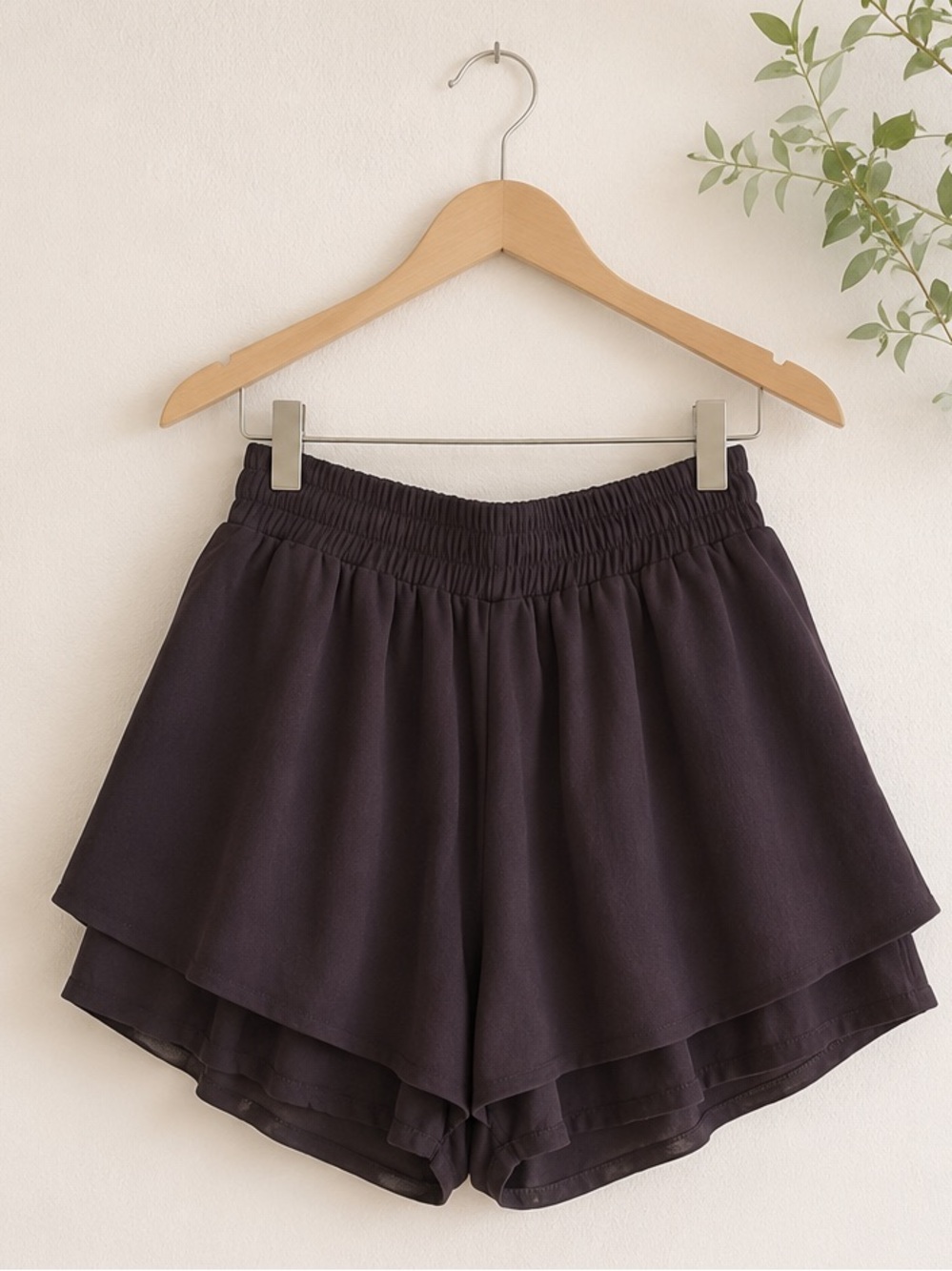 Amazon Essentials Women's Layered Athletic Skort in Dark Brown